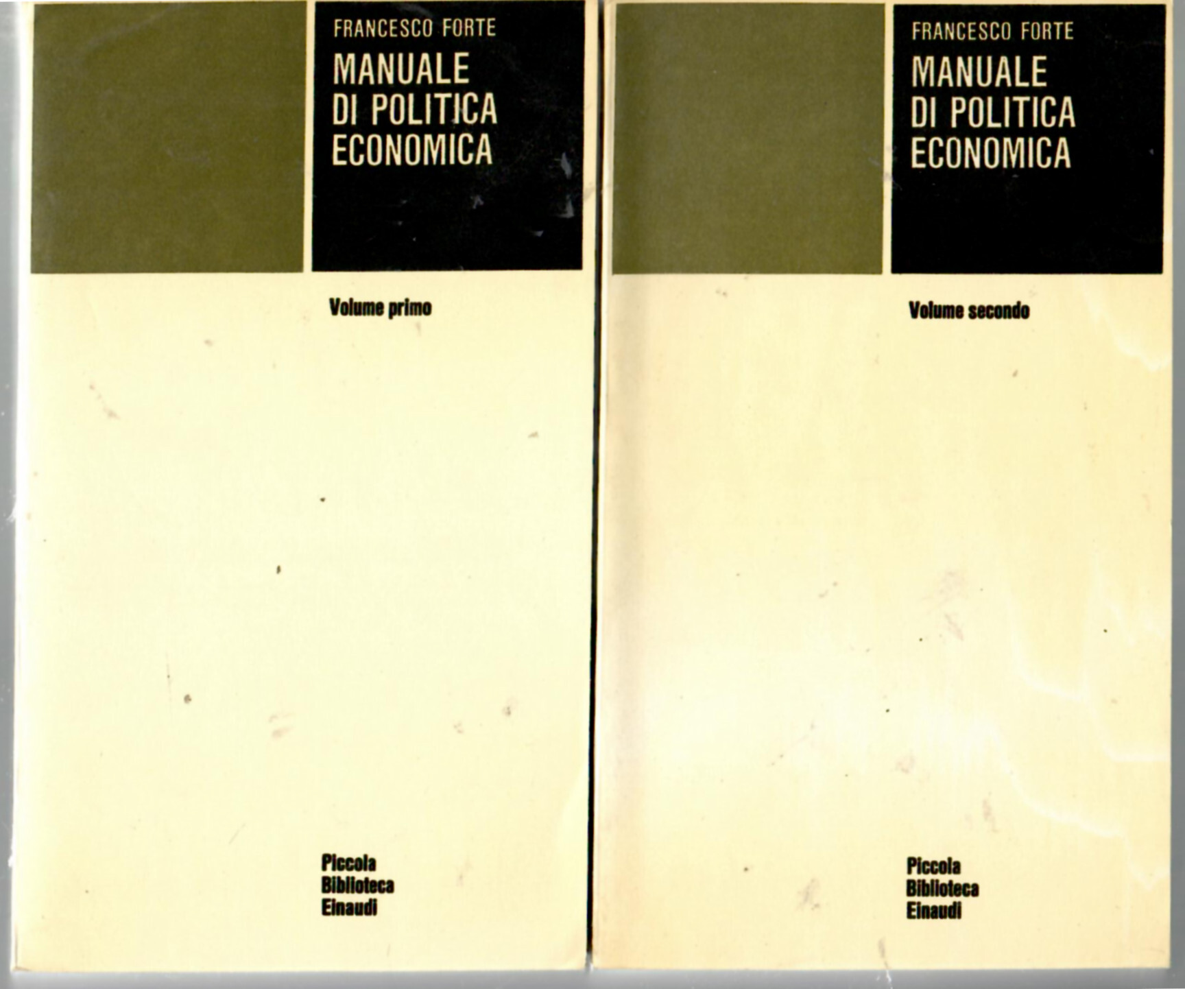 Manuale di Politica Economica. 2 volumi