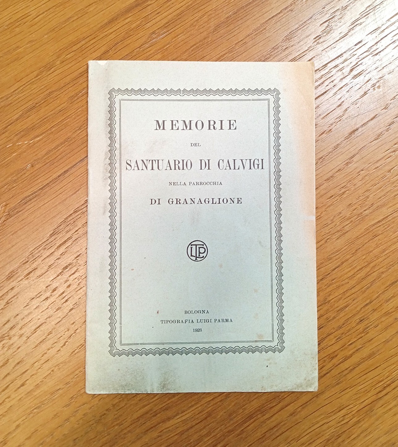 Memorie del santuario di Calvigi nella parrocchia di Granaglione