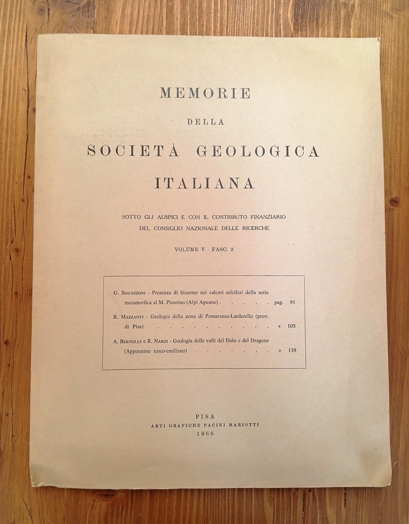 Memorie della Società Geologica Italiana. Volume V, fascicolo 2