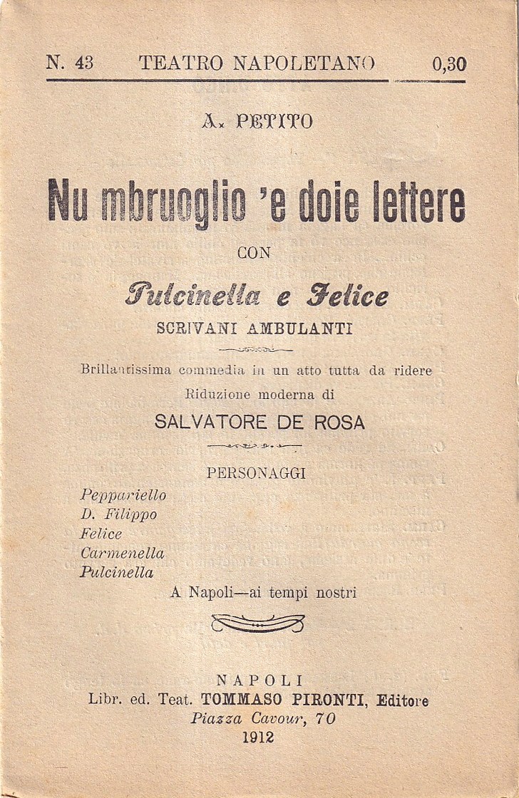 Nu Mbruoglio 'e Doie Lettere con Pulcinella e Felice Scrivani …