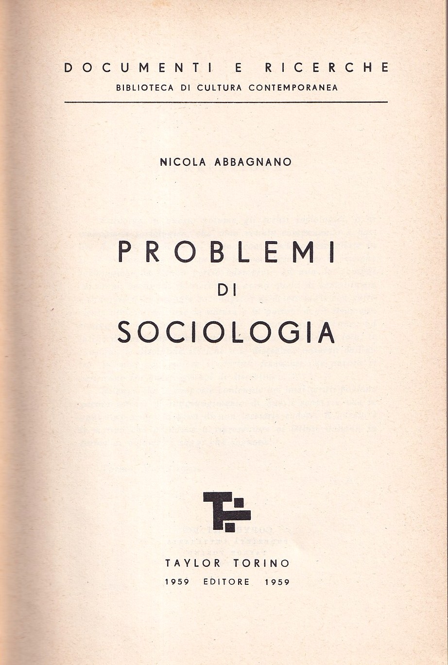 Problemi di Sociologia