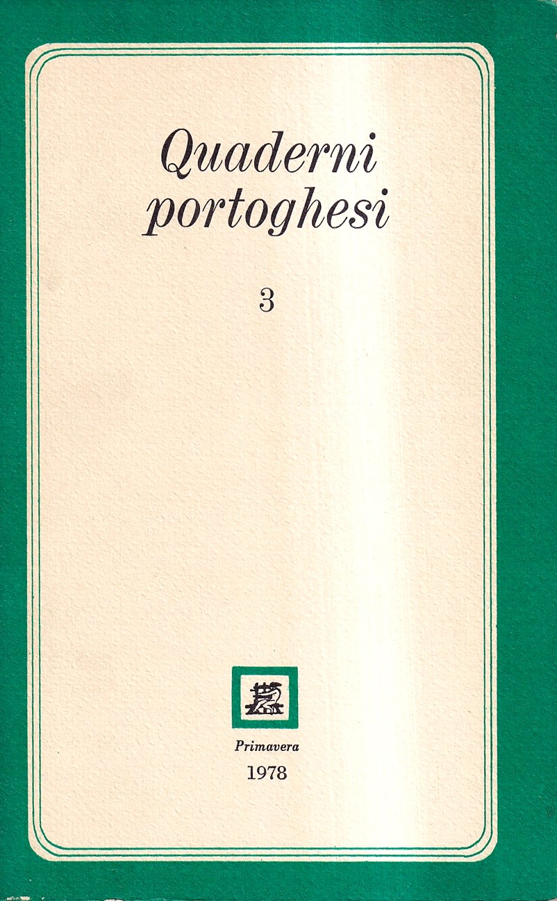 Quaderni Portoghesi - N. 3, Primavera 1978