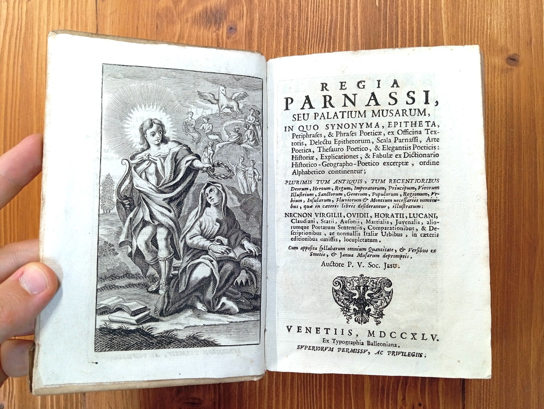 Regia Parnassi, seu Palatium Musarum, in quo synonyma, ephiteta […] …