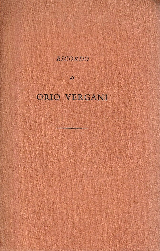 Ricordo di Orio Vergani