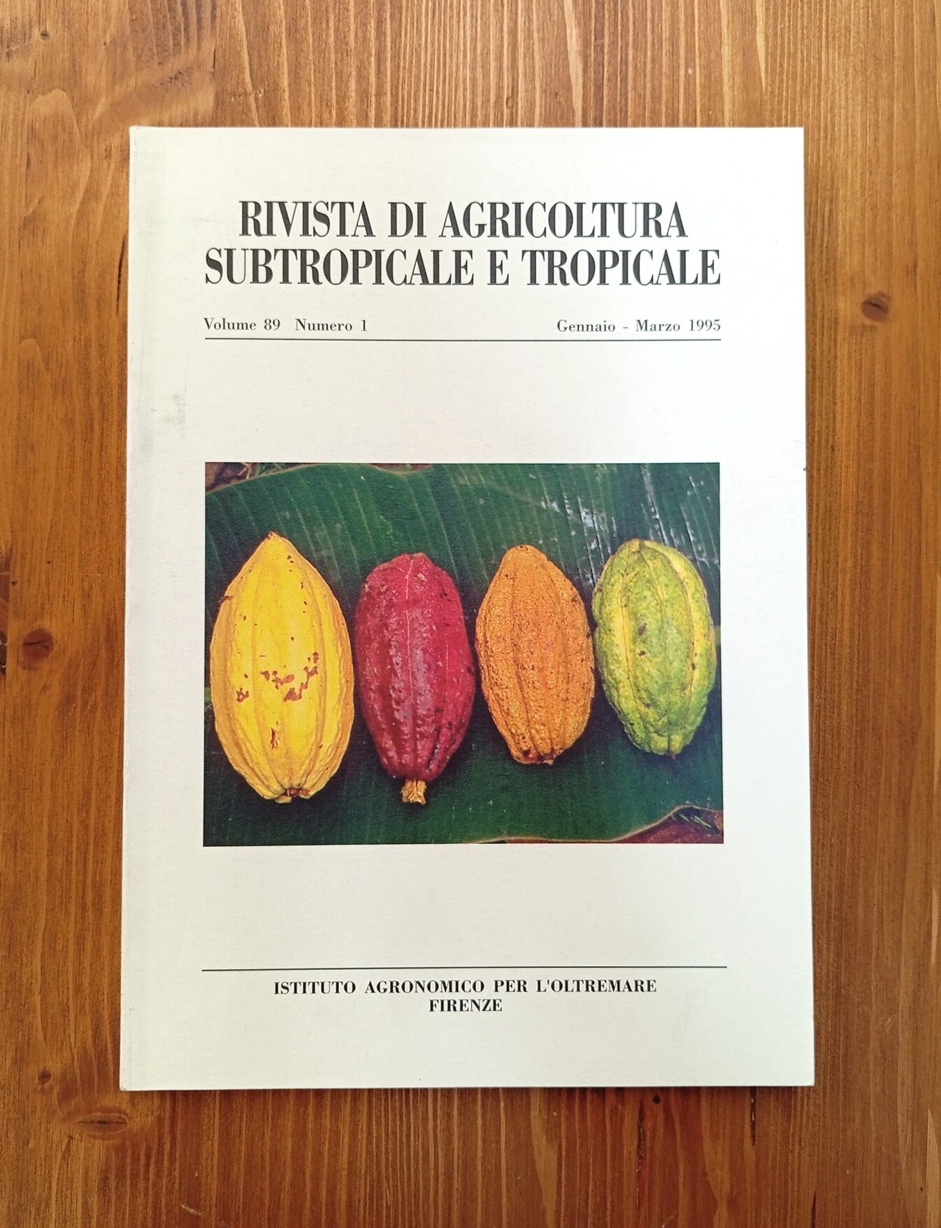 Rivista di agricoltura subtropicale e tropicale - vol. 89, n. …