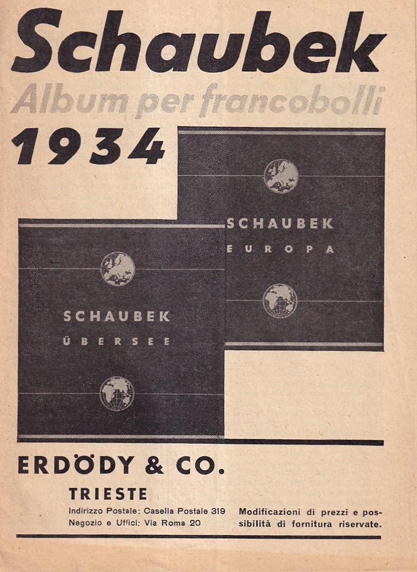 Schaubek, album per francobolli - 1934