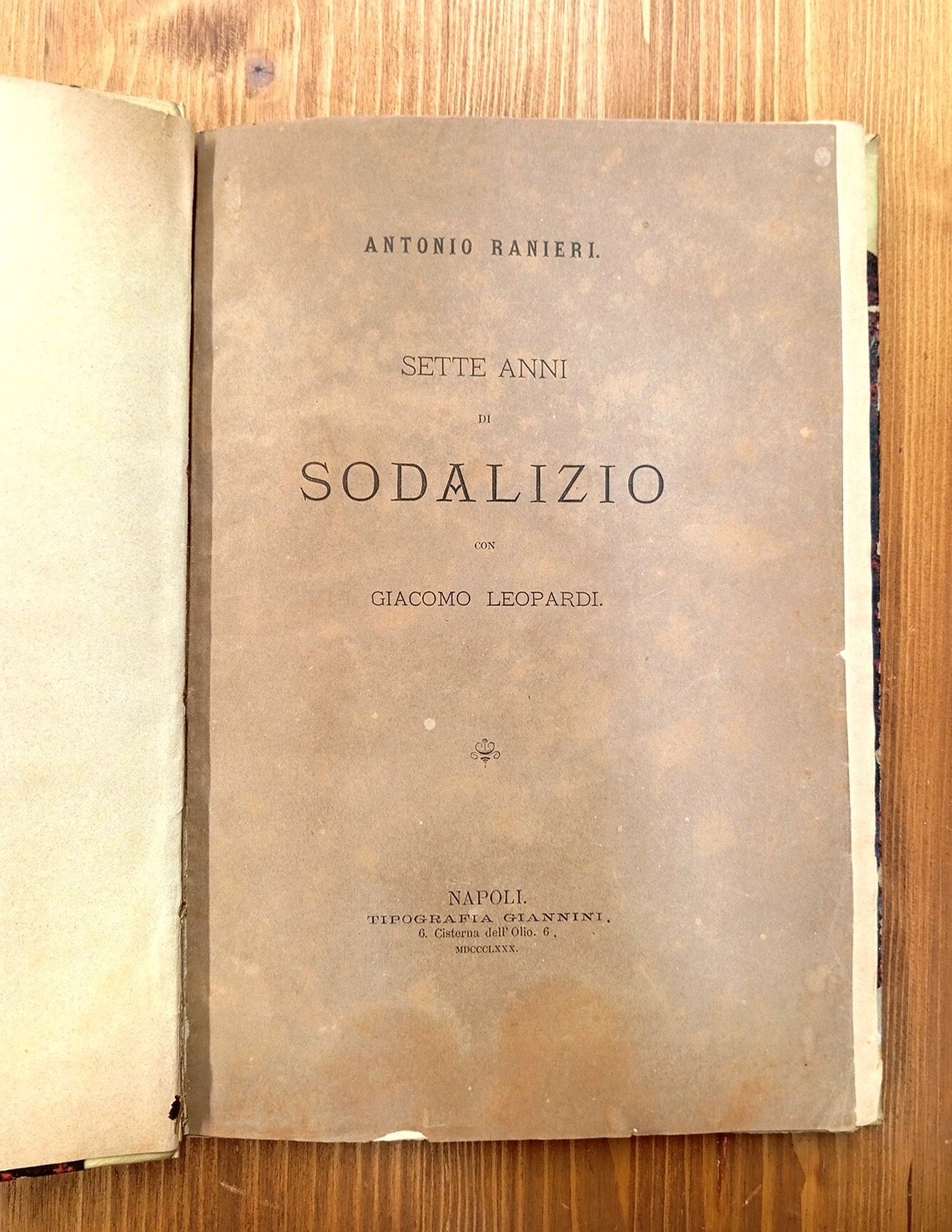 Sette anni di sodalizio con Giacomo Leopardi