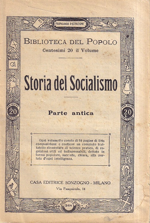 Storia del Socialismo. Parte antica