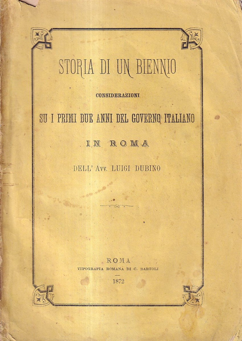 Storia di un Biennio. Considerzioni su i Primi due Anni …