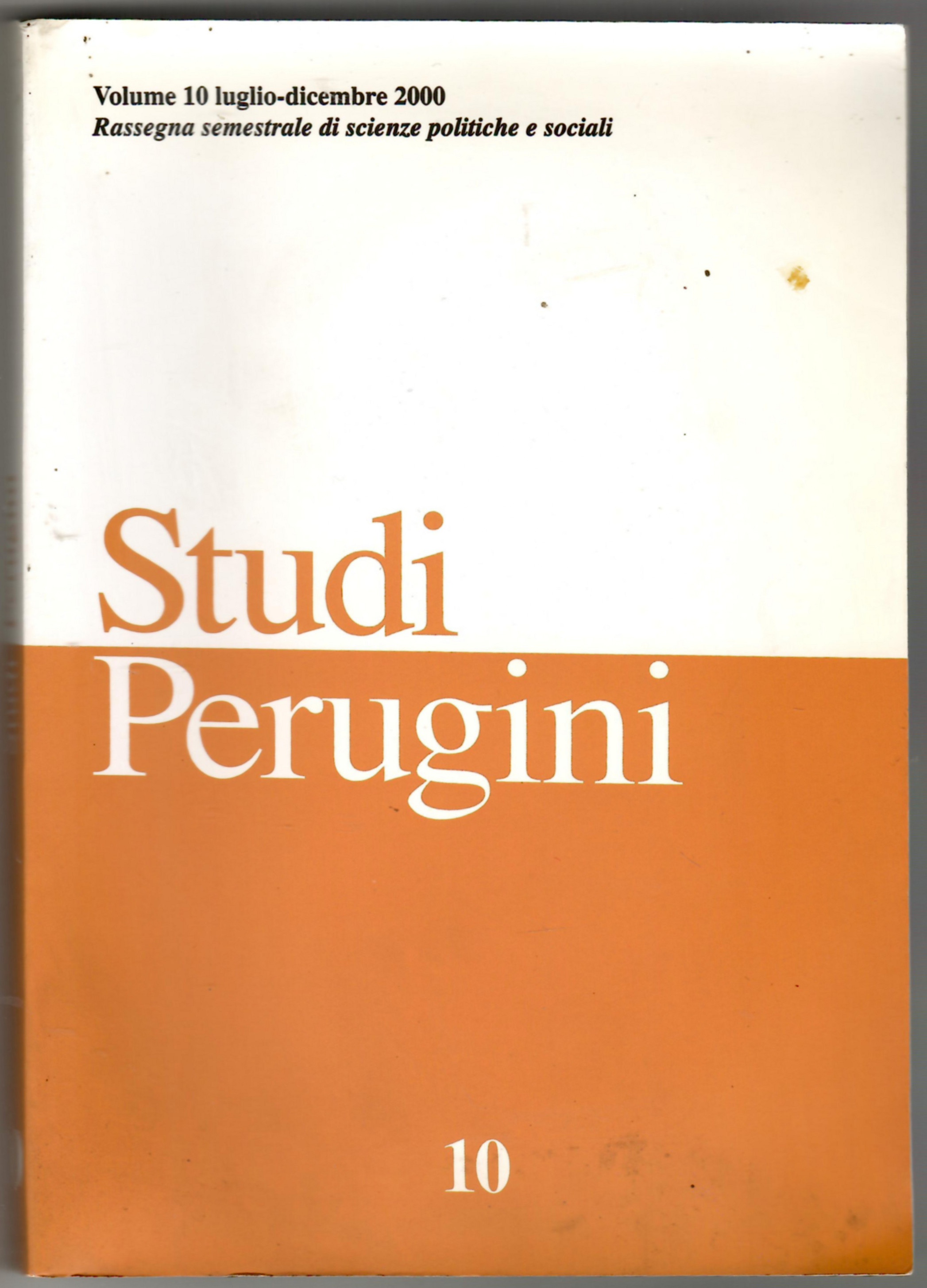 Studi Perugini n. 10 Luglio Dicembre 2000