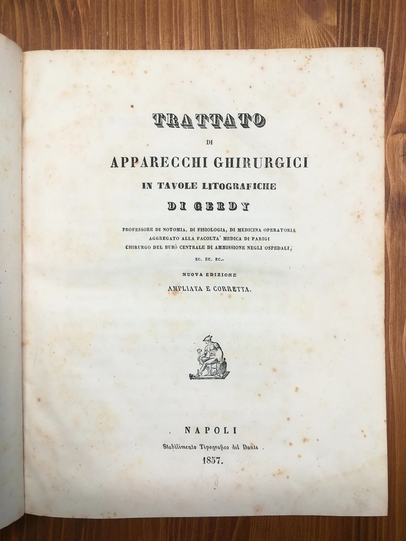 Trattato di apparecchi chirurgici in tavole litografiche