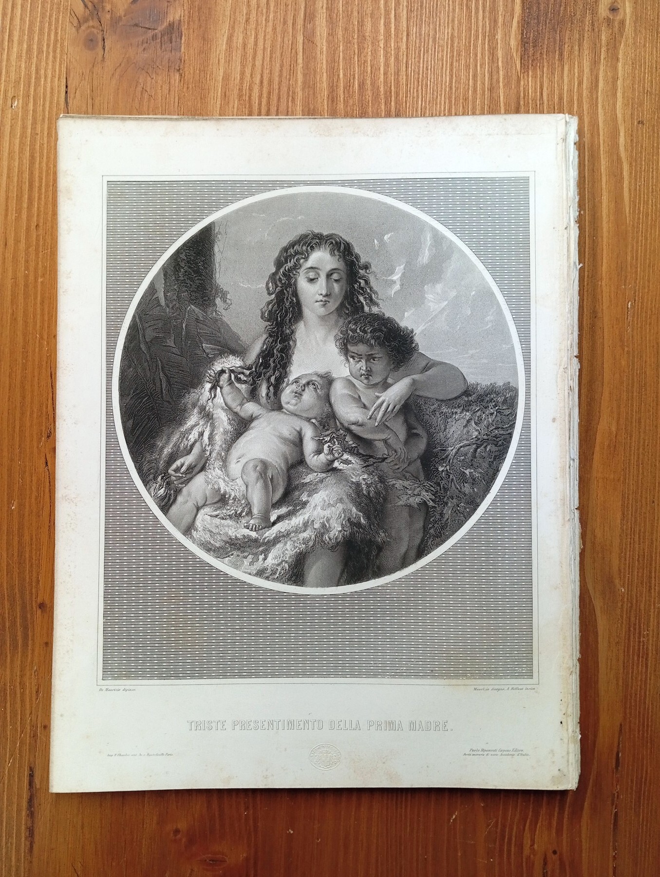 Triste presentimento della prima madre [incisione]