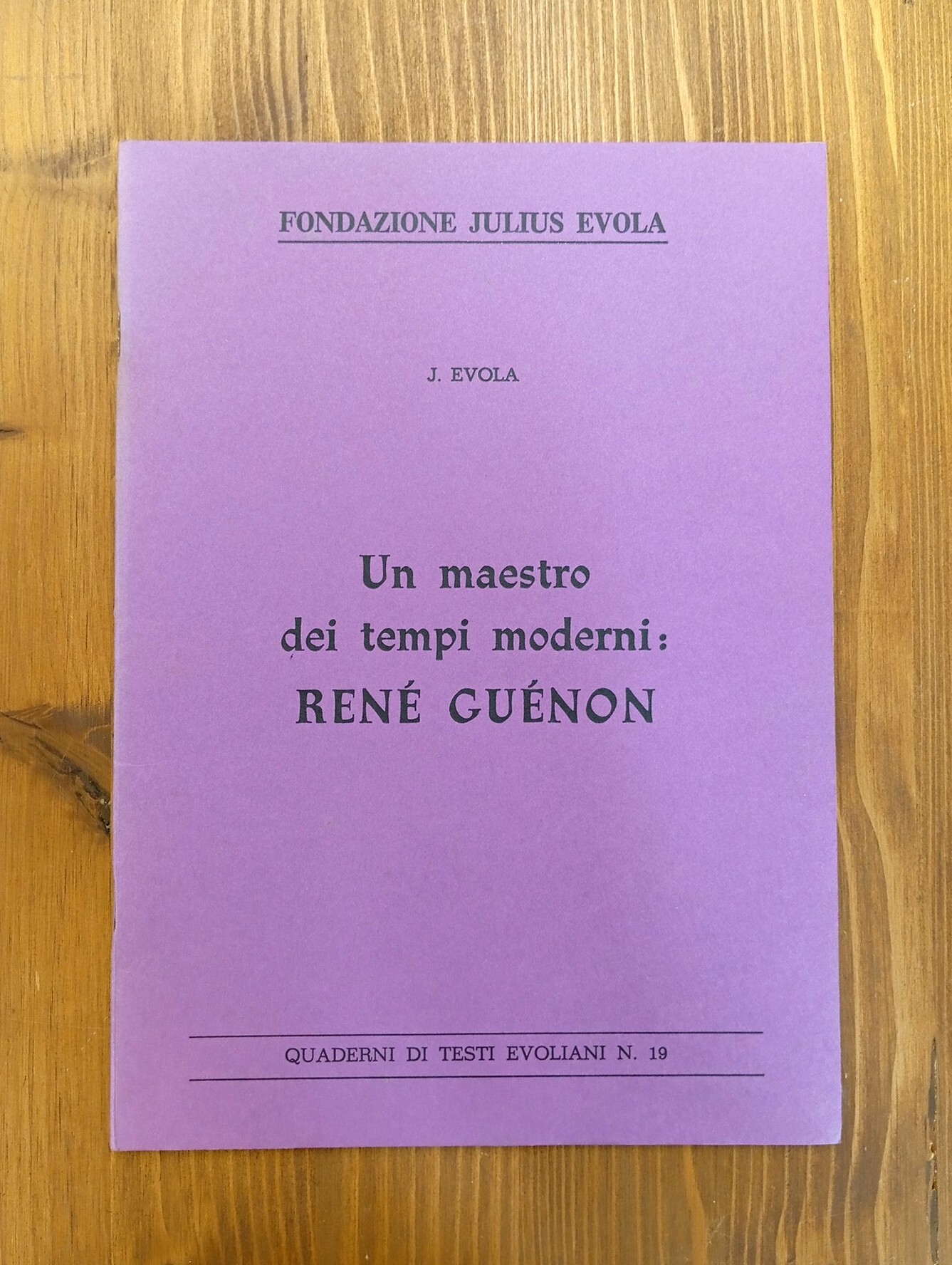 Un maestro dei tempi moderni: René Guénon