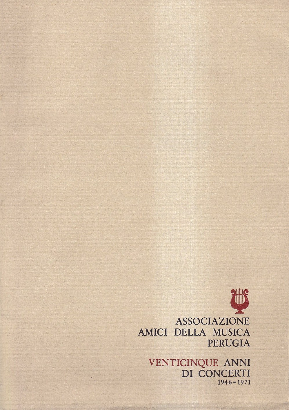 Venticinque anni di concerti 1946-1971