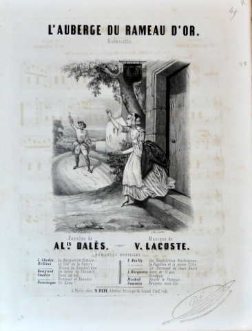 L`auberge du Rameau d`or. Historiette. Paroles de. Alis. Dalès