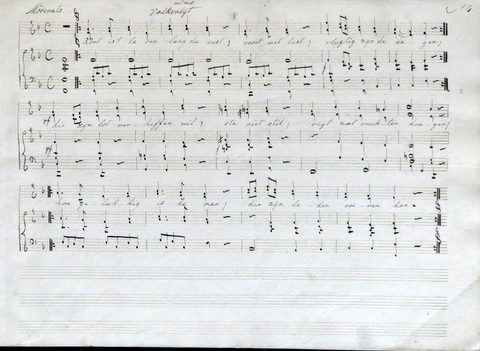 [Muziekhandschrift, ca. 1830] Duo / Volksvlijt [Kort is `t leven …
