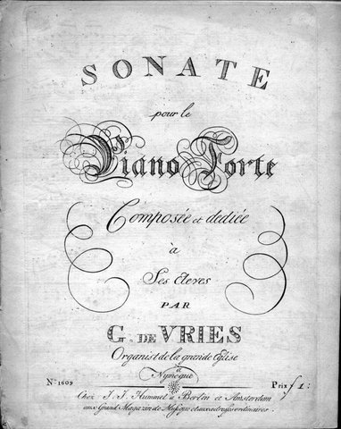 Sonate pour le piano forte composée et dédiée à ses …