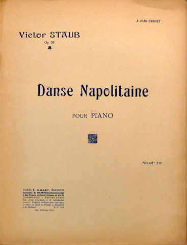 Danse Napolitaine pour piano. Op. 39