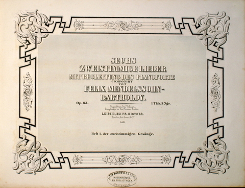 [Op. 63] Sechs zweistimmige Lieder mit Begleitung des Pianoforte. Op. …