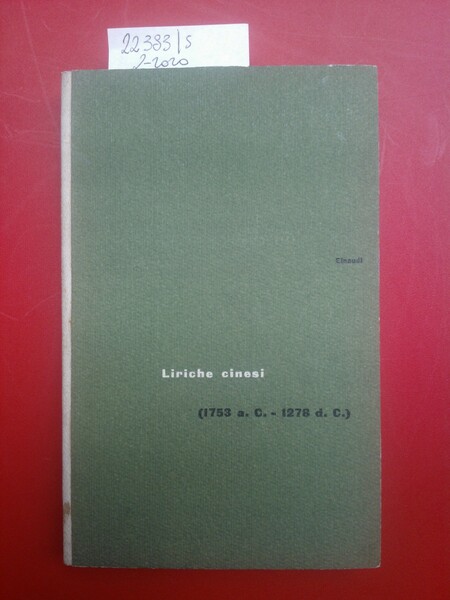Liriche cinesi ( 1753 a.C.- 1278 d.C.)