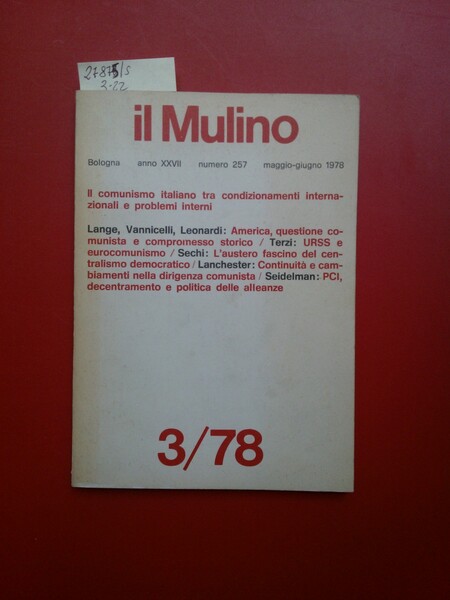 Il Mulino rivista bimestrale, n. 257, maggio- giugno 1978