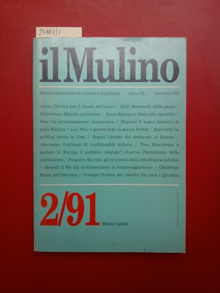 Il Mulino rivista bimestrale, n. 334, marzo- aprile 1991