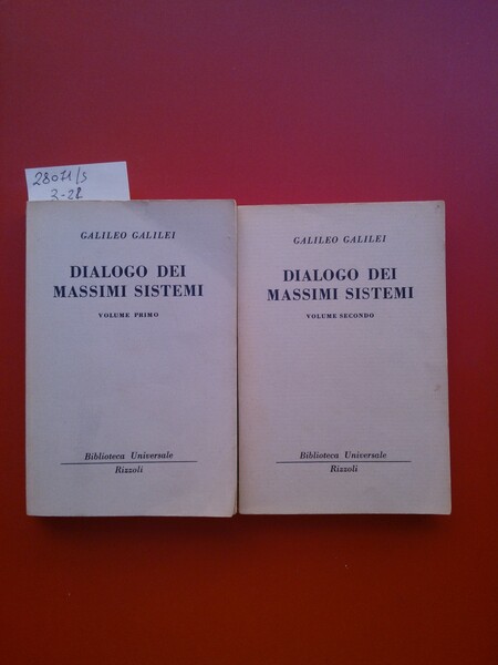 Dialogo dei massimi sistemi 2 volumi