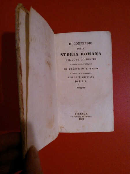 Il compendio della storia romana del dott. Goldsmith