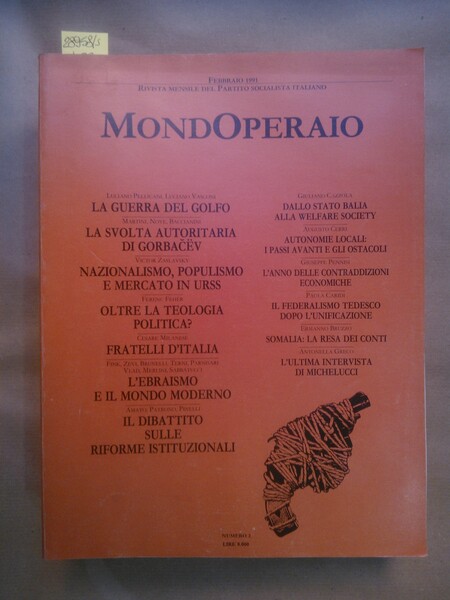 Mondo operaio mensile del Partito Socialista Italiano nn. 2,3, 1, …