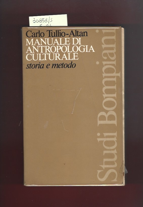 Manuale di antropologia culturale. Storia e metodo
