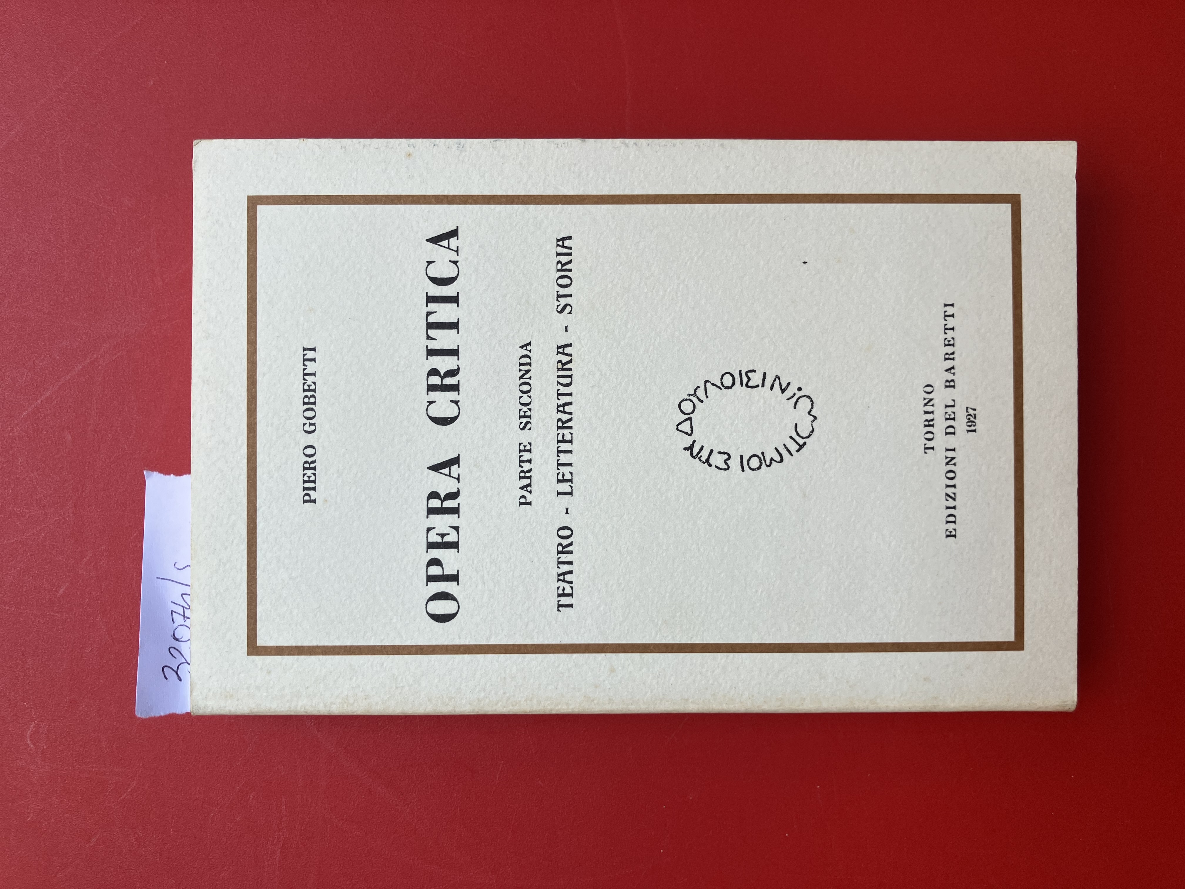 Opera critica parte seconda Teatro- letteratura- storia