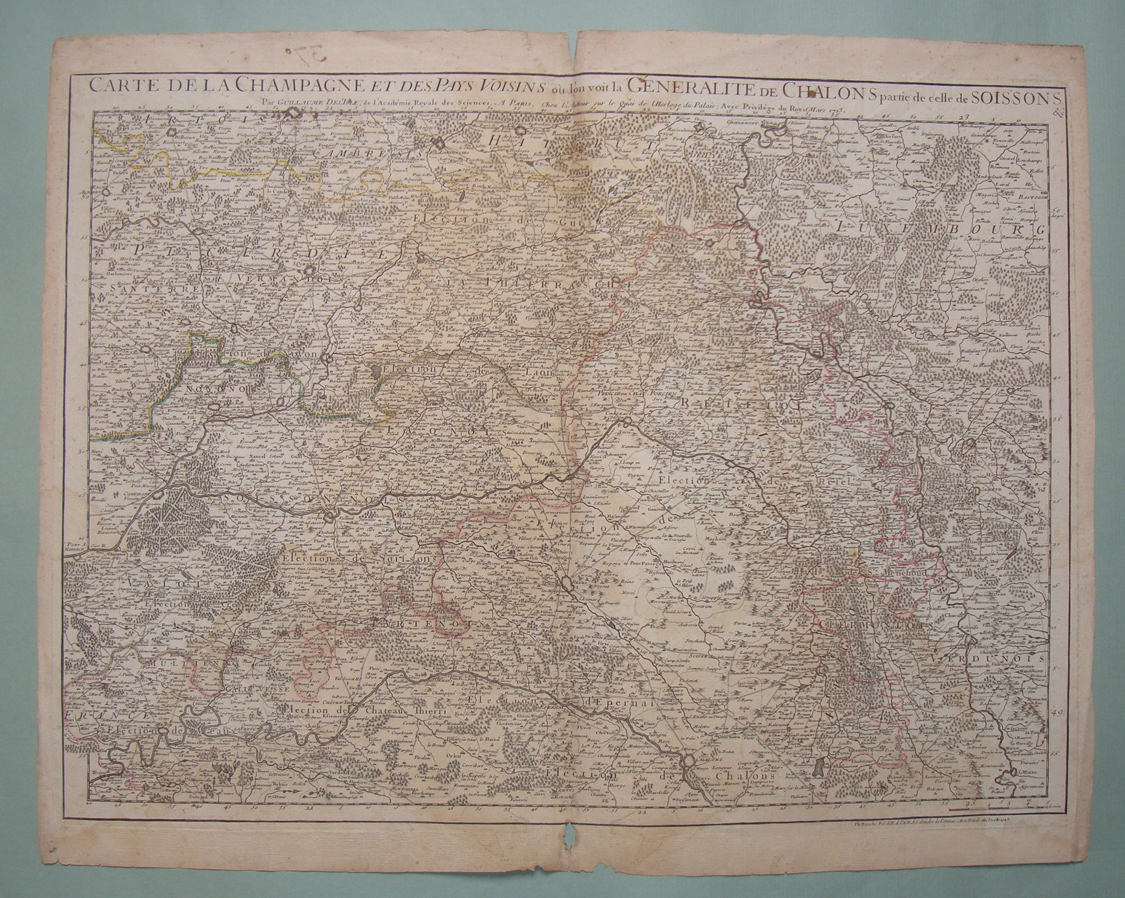 CARTE DE LA CHAMPAGNE ET DES PAYS VOISINS OU LON …