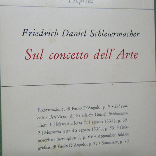 Sul concetto dell'Arte