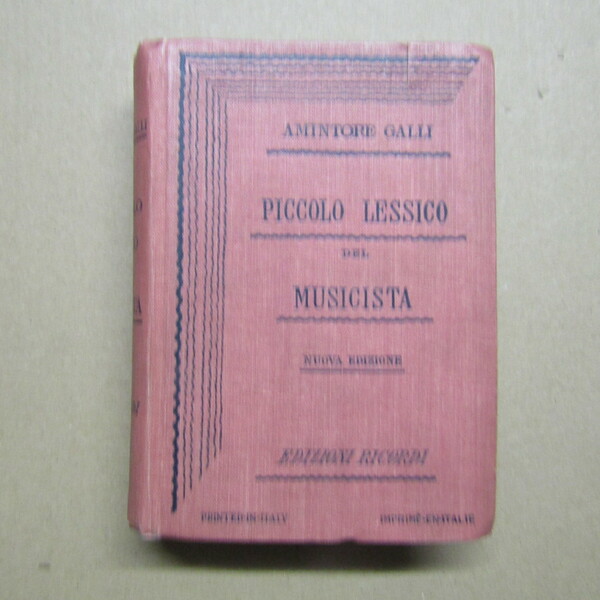 Piccolo lessico del musicista