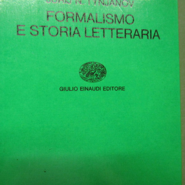 Formalismo e storia letteraria