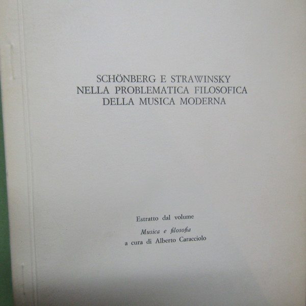 Schonberg e Strawinsky