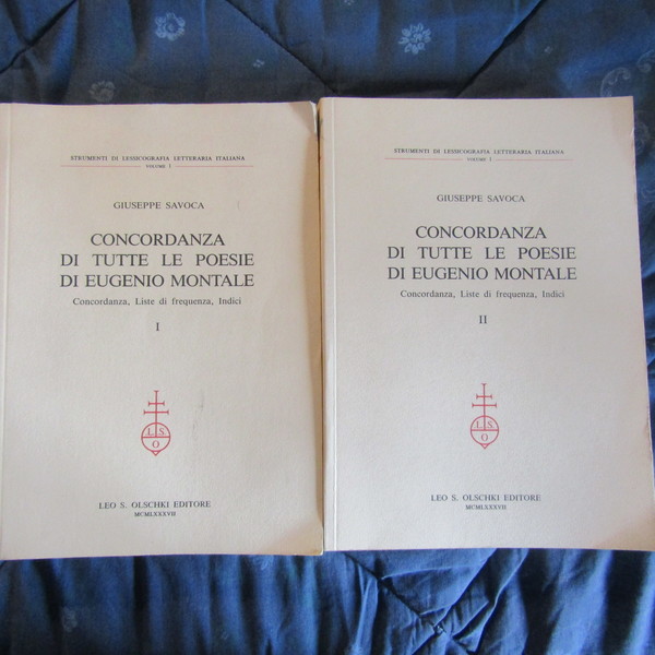 Concordanza di tutte le poesie di Eugenio Montale