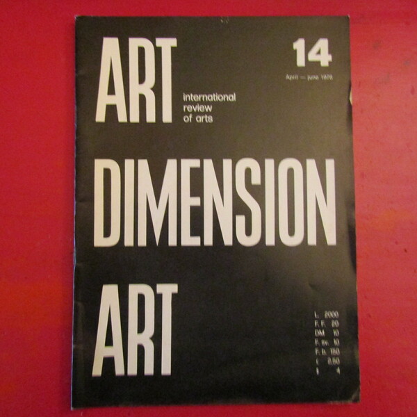 Art Dimension 14 April June 1978