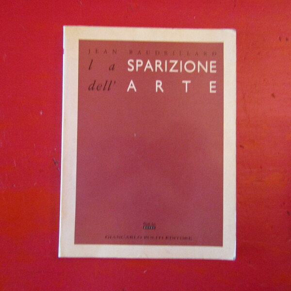 La sparizione dell'arte