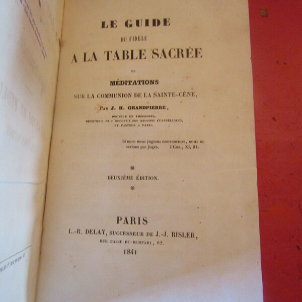 Le Guide du Fidele a la Table Sacree