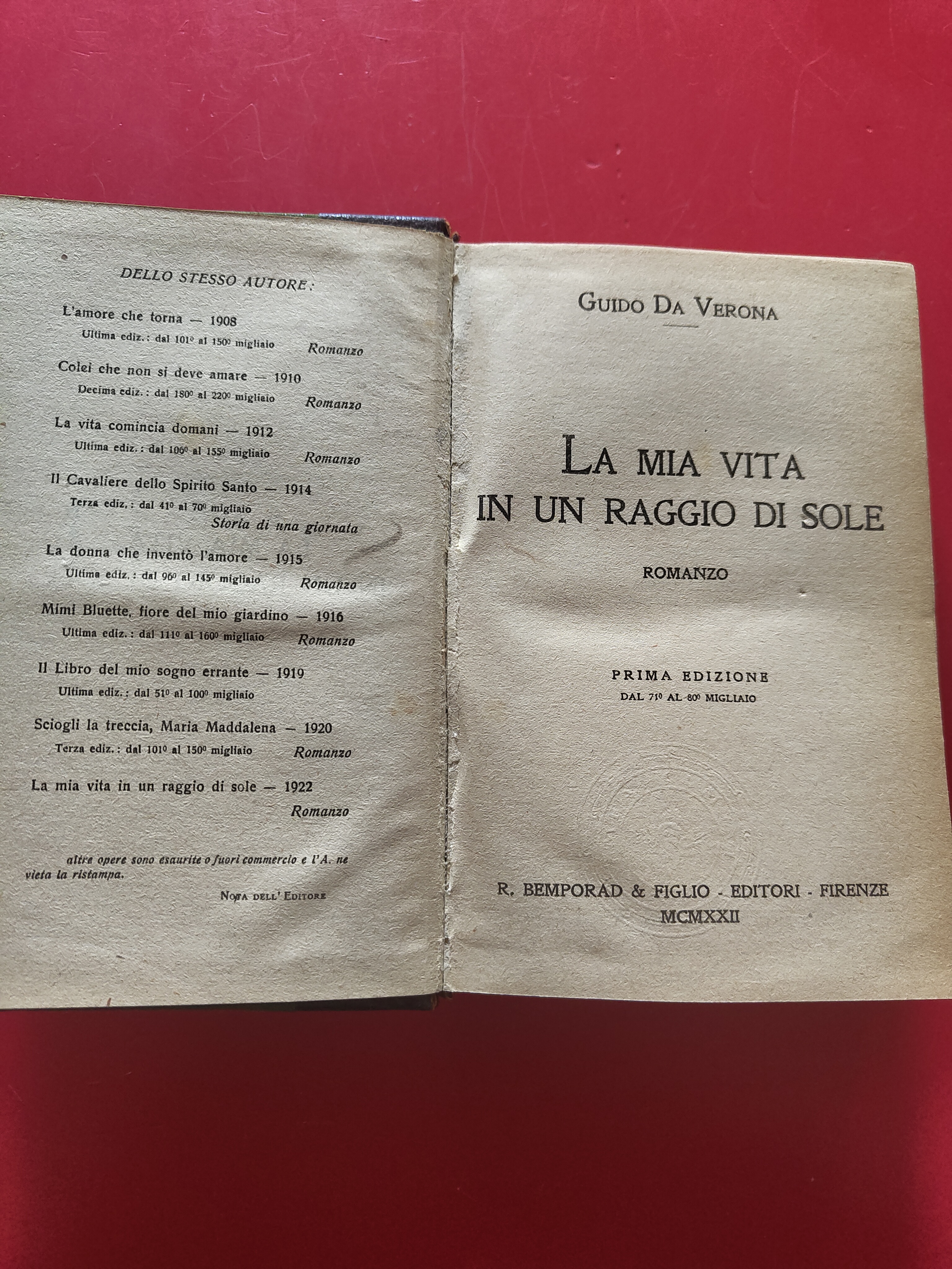 La mia vita in un raggio di sole