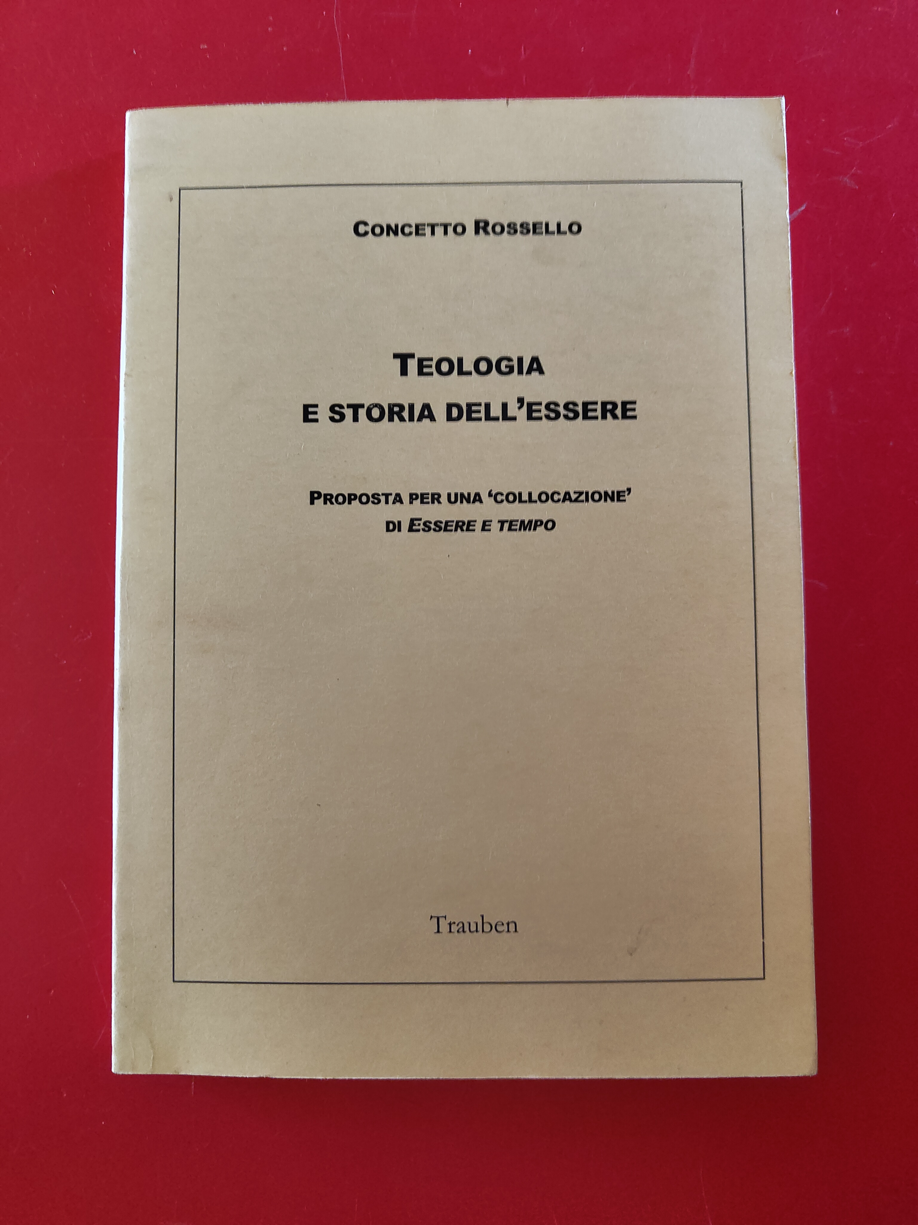 Teologia e Storia dell'Essere