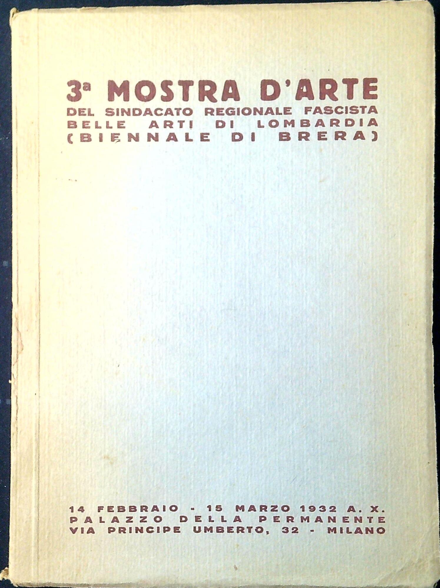 3. Mostra d'arte del Sindacato regionale fascista belle arti di …