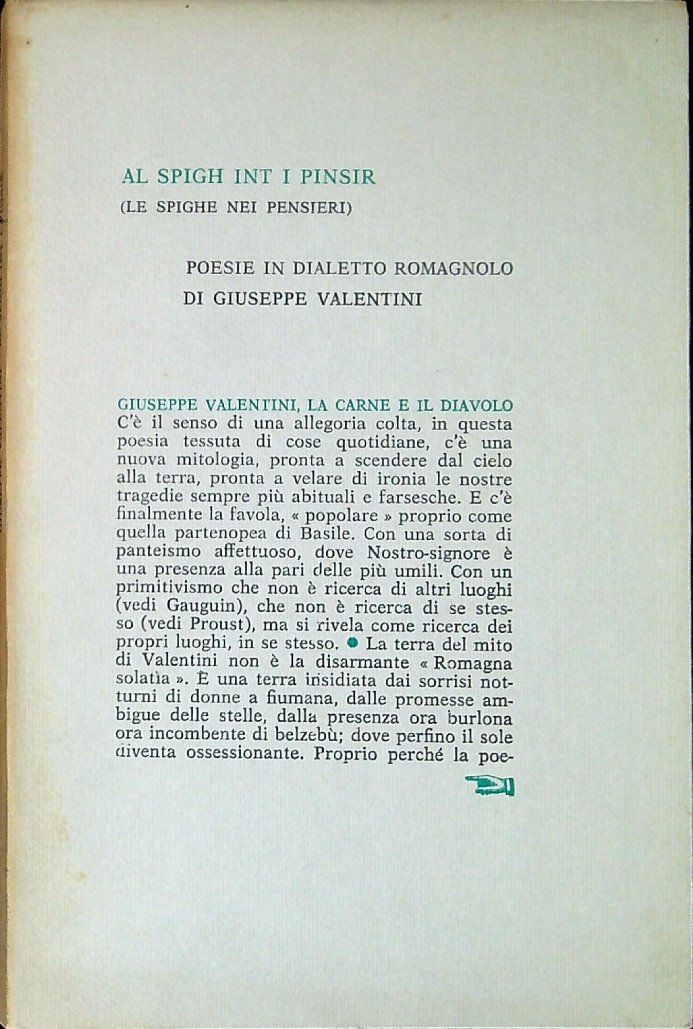 Al spigh int i pinsir : poesie in dialetto romagnolo