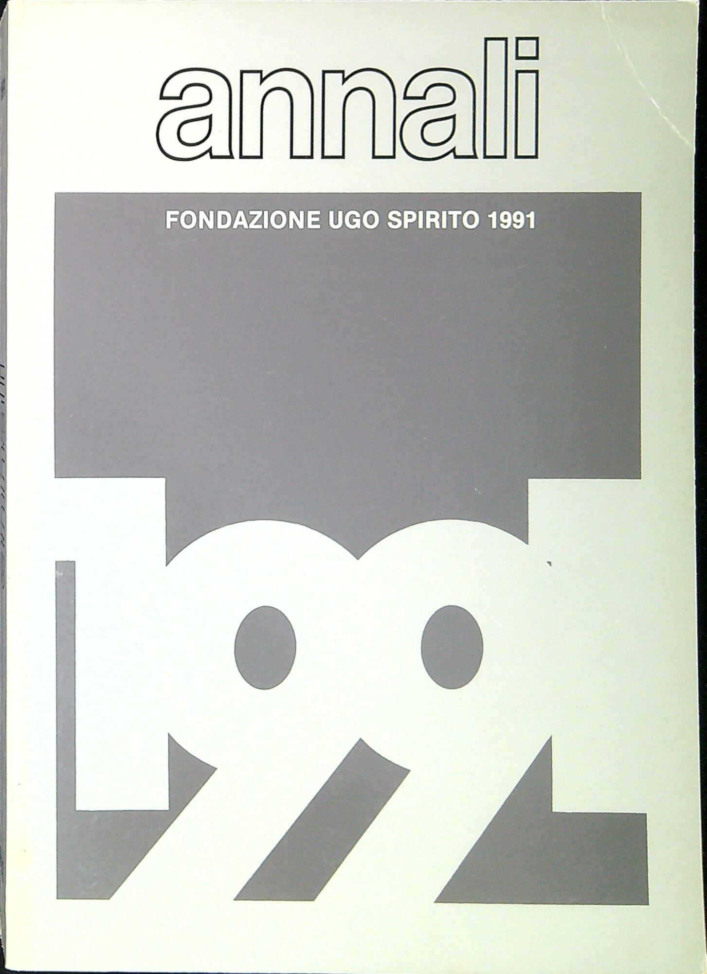 Annali della Fondazione Ugo Spirito :1991