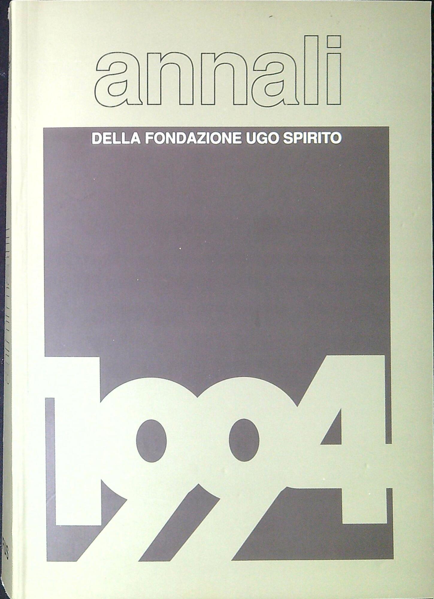 Annali della Fondazione Ugo Spirito :1994