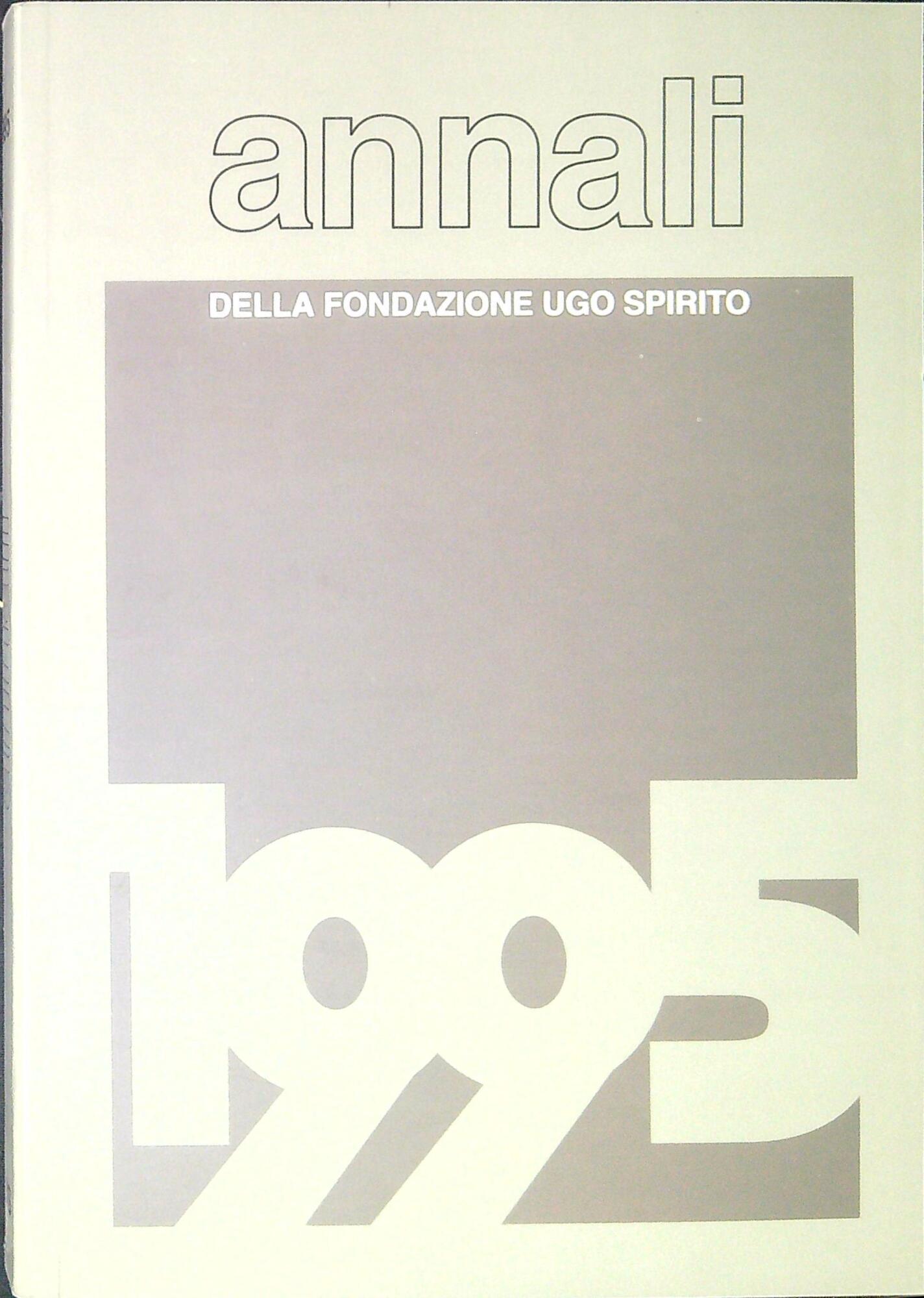 Annali della Fondazione Ugo Spirito : 1995, VII