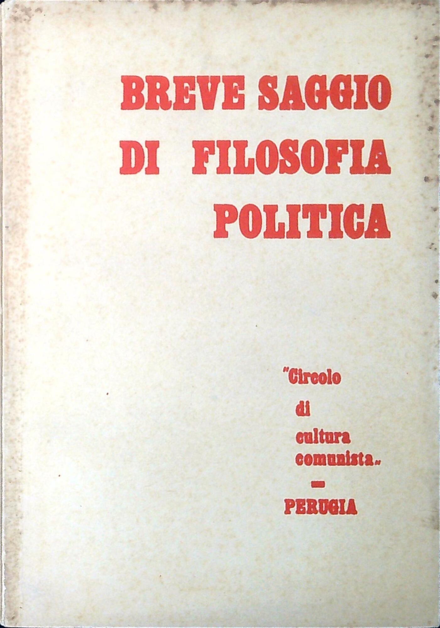 Breve saggio di filosofia politica