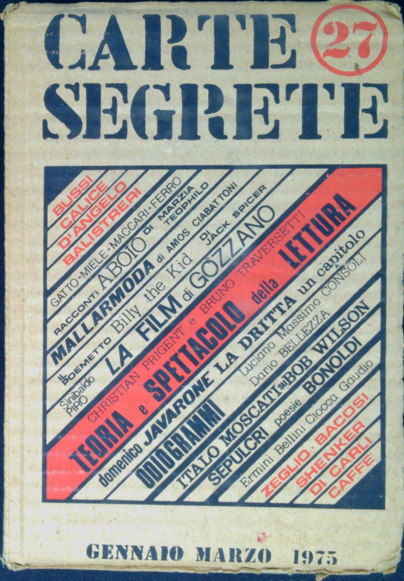 Carte segrete n. 27