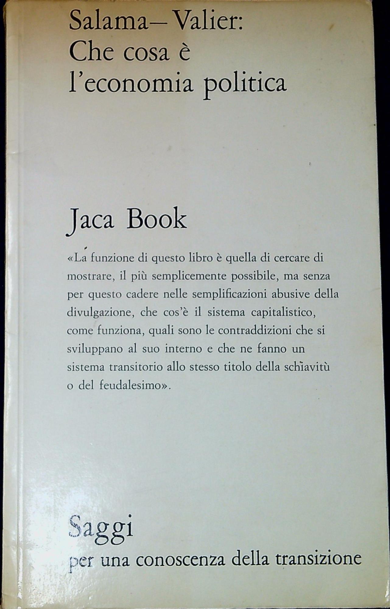 Che cosa è l'economia politica